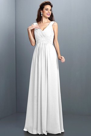 Robe demoiselle d'honneur plissage naturel en chiffon avec fronce avec sans manches