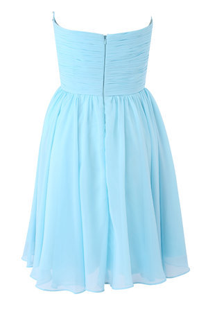 Robe de cocktail courte avec perle avec cristal avec sans manches avec chiffon