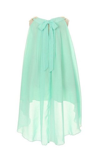 Robe cortège fille naturel plissage avec chiffon haut bas ligne a