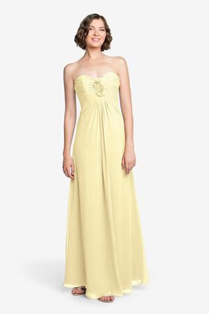 Robe demoiselle d'honneur de tour de ceinture empire ruché longueur au ras du sol de bustier