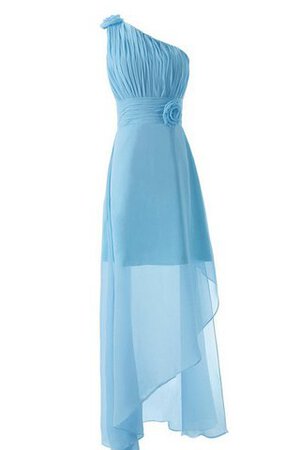 Robe demoiselle d'honneur plissage longueur à cheville manche nulle avec chiffon a-ligne