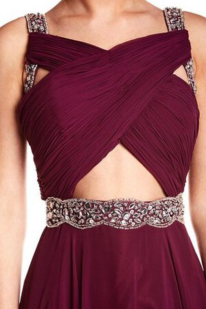 Robe de bal distinguee longue avec chiffon ceinture de traîne courte