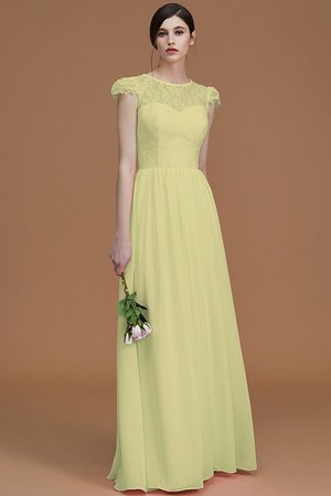 Robe demoiselle d'honneur naturel ligne a de princesse jusqu'au sol avec chiffon