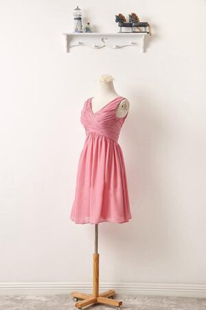 Robe demoiselle d'honneur bref delicat avec sans manches ruché avec chiffon