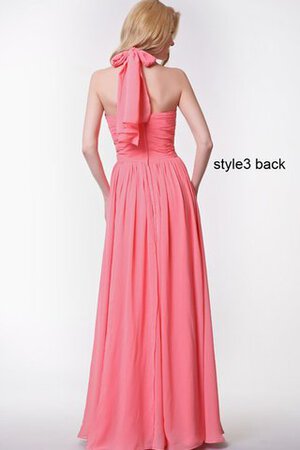 Robe demoiselle d'honneur plissé romantique longue en chiffon fermeutre eclair