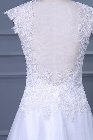 Robe de mariée elégant intemporel facile avec manche courte d'epaule ajourée