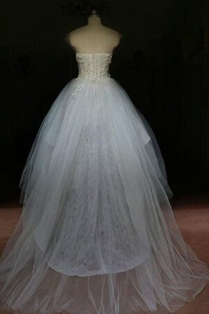 Robe de mariée à la mode facile fermeutre eclair de traîne moyenne manche nulle