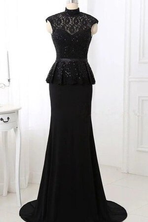 Robe de bal modeste avec chiffon avec manche courte de sirène trou serre