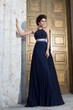 Robe de bal longue de princesse de traîne courte avec sans manches ligne a