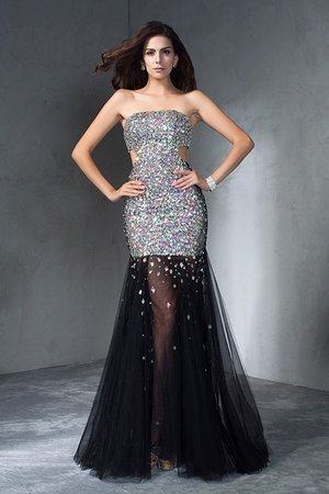 Robe de bal brillant manche nulle de tour de ceinture en haute de bustier collant