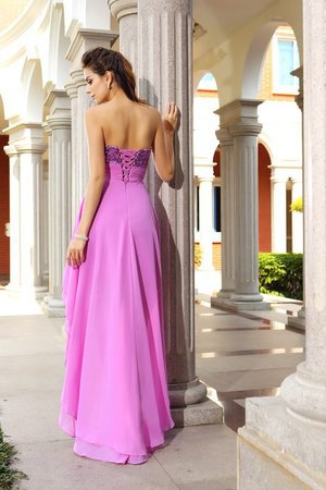 Robe de cocktail manche nulle avec perle de princesse de bustier haut bas