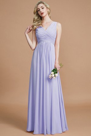 Robe demoiselle d'honneur fermeutre eclair manche nulle ruché ligne a avec chiffon