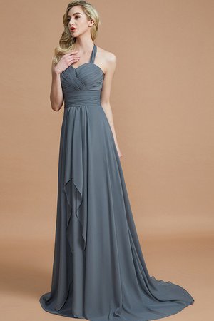 Robe demoiselle d'honneur ligne a de princesse manche nulle avec chiffon de dos nu