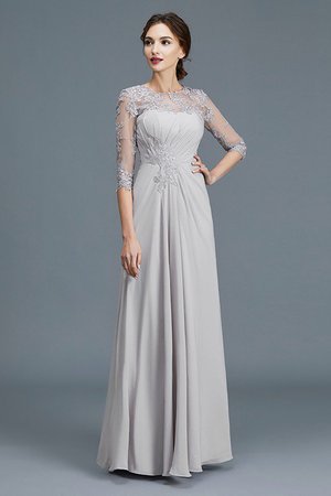 Robe mère de mariée naturel de lotus ligne a en chiffon longueur au niveau de sol