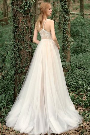 Robe de mariée fermeutre eclair gracieux de col en v classique humble