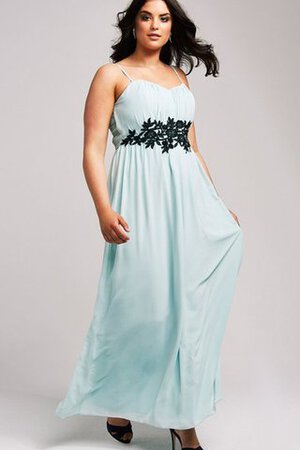 Robe demoiselle d'honneur bandouliere spaghetti en chiffon ligne a broder