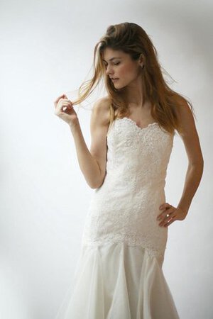 Robe de mariée longue romantique de lotus de sirène fermeutre eclair