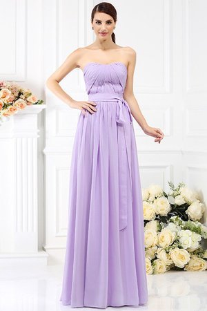 Robe demoiselle d'honneur de princesse avec zip de bustier avec chiffon avec ruban