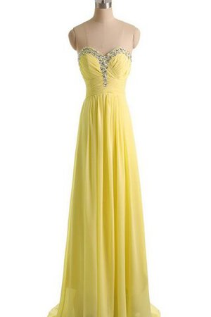 Robe demoiselle d'honneur naturel plissage longueur au ras du sol avec zip manche nulle