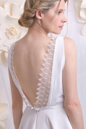 Robe de mariée nature simple dos nu avec décoration dentelle de longueur à genou