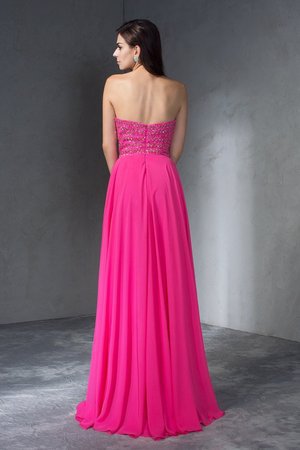 Robe de soirée longue avec chiffon de princesse avec zip col en forme de cœur