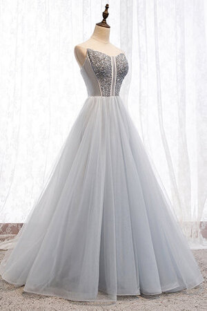 Robe de bal de princesse fantastique avec perle avec sans manches a-ligne