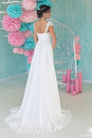 Robe de mariée plissage facile v encolure avec lacets avec manche épeules enveloppants