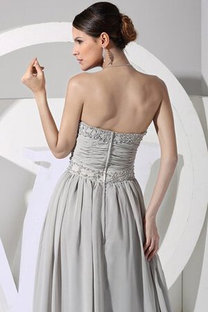 Robe de soirée en chiffon ruché col en forme de cœur appliques