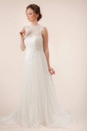 Robe de mariée elegante longue vintage en tout plein air manche nulle