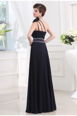 Robe de soirée longue maillot avec perle avec chiffon manche nulle