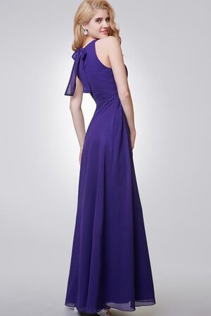 Robe demoiselle d'honneur longue avec ruban a-ligne ceinture avec chiffon