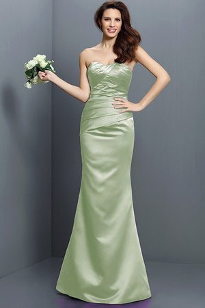 Robe demoiselle d'honneur longue fermeutre eclair en satin de sirène de bustier