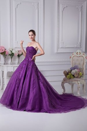 Robe de quinceanera cordon avec perle ligne a col en forme de cœur ruché