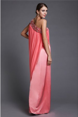 Robe de bal longue avec sans manches avec chiffon longueur au ras du sol maillot