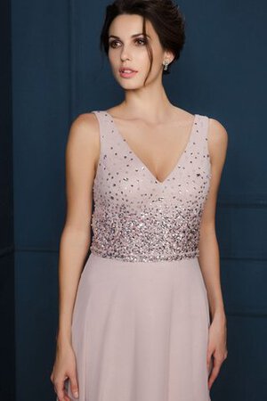 Robe de bal brillant avec perle avec chiffon longueur au ras du sol avec sans manches