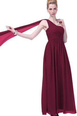 Robe demoiselle d'honneur naturel en chiffon ruché avec sans manches ligne a