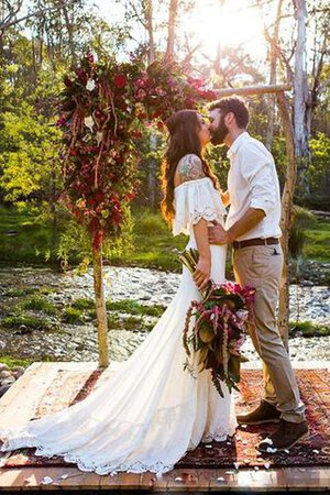 Robe de mariée attirent nature simple d'epaule ecrite a plage