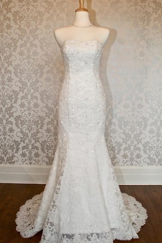 Robe de mariée bandouliere spaghetti jusqu'au sol de sirène au niveau de genou en chiffon