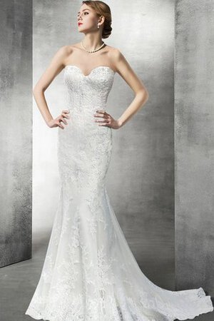 Robe de mariée charmeuse longue avec zip manche nulle en chute