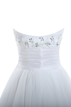 Robe de mariée versicolor de col bateau avec zip avec sans manches lache