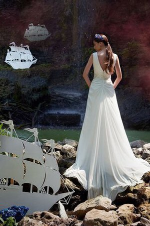 Robe de mariée longue femme branché v encolure manche nulle ruché