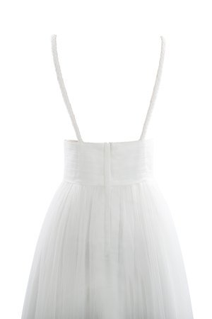 Robe de mariée formelle simple romantique avec sans manches de bustier