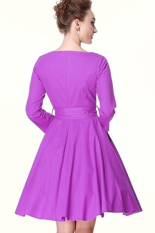 Robe demoiselle d'honneur naturel bref avec zip avec chiffon avec nœud