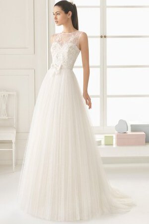 Robe de mariée distinguee charmeuse naturel facile avec nœud à boucles