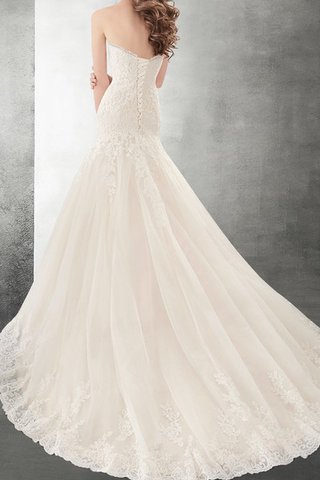 Robe de mariée naturel attirent en dentelle col en forme de cœur manche nulle