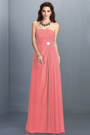 Robe demoiselle d'honneur avec zip ligne a de princesse jusqu'au sol avec chiffon