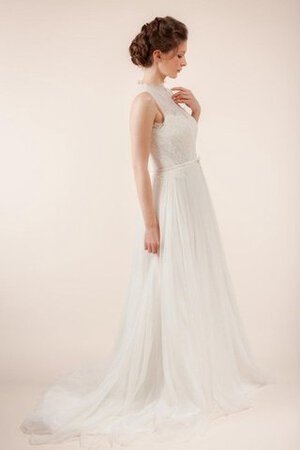 Robe de mariée elegante longue vintage en tout plein air manche nulle