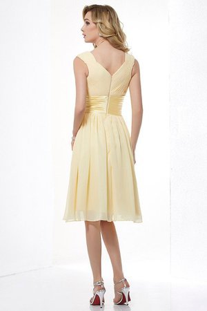 Robe demoiselle d'honneur plissage naturel fermeutre eclair avec fronce manche nulle