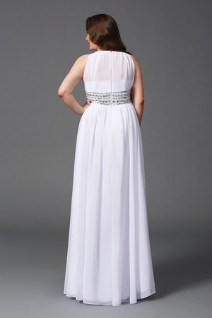 Robe de bal ligne a au niveau de cou fermeutre eclair de princesse avec perle