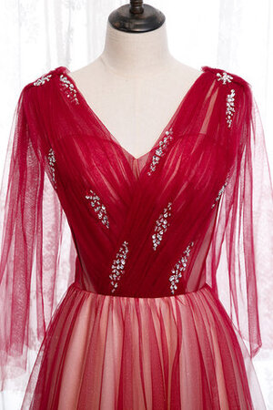 Robe de bal avec manche longue morden textile en tulle avec lacets chic